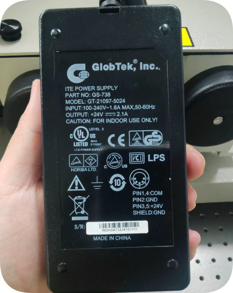 *Brand NEW*Compatible with GlobTek Inc. power adapter (24V 2.1A, round 5-pin connector,